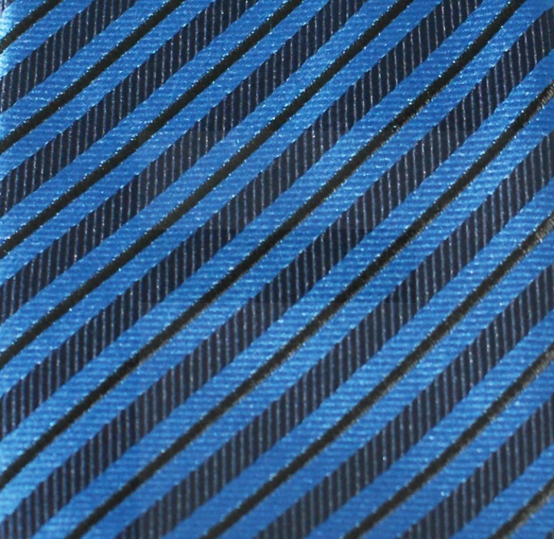    Goldenland Slim Krawatte - Blau gestreift Gestreifte Krawatten